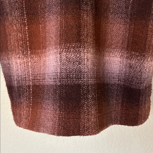 Madewell brushed plaid knit shirt jacket - Picture 7 of 7